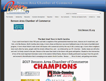Tablet Screenshot of benson-chamber.com